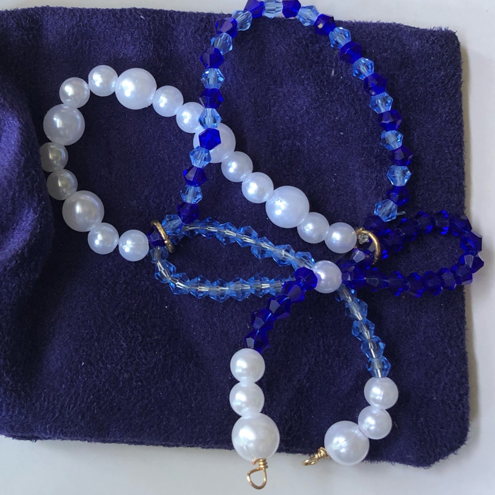 Beaded double band bracelet